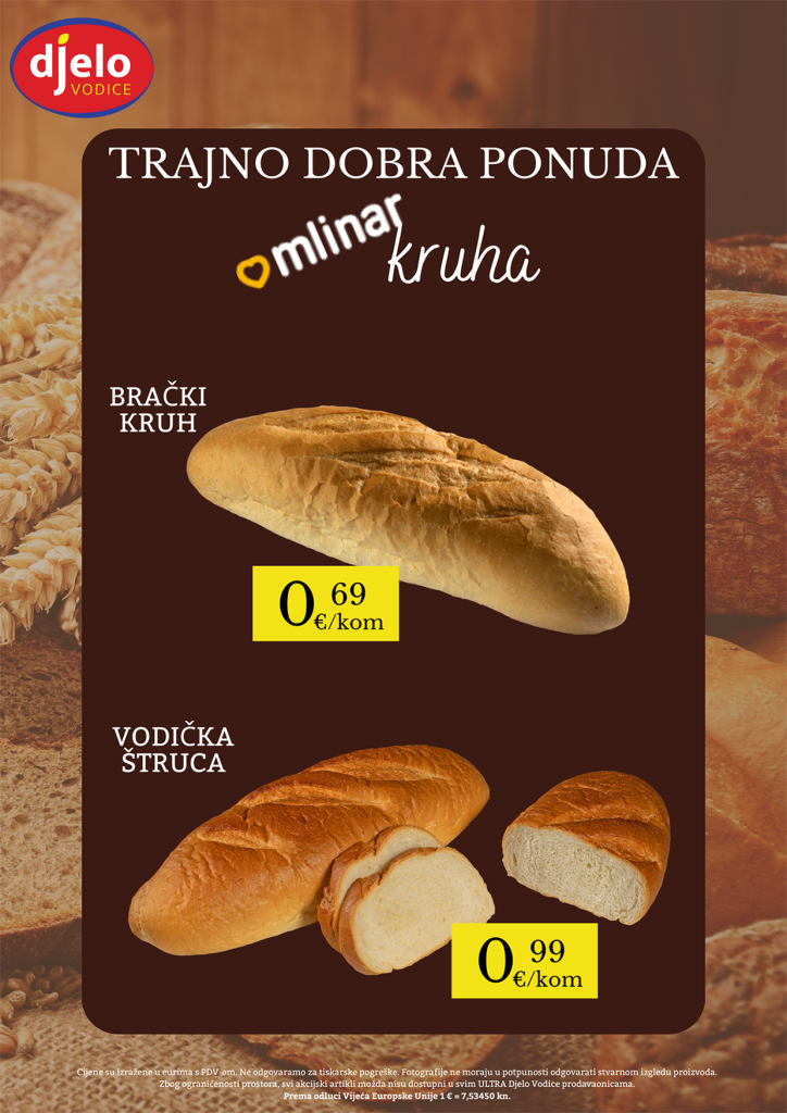 Uživajte u mirisu svježe pečenih ušteda na našem Tjednu prodaje kruha! 🍞✨ Osvježite se neodoljivim popustima na različite vrste umjetničkih i klasičnih peciva. Ne propustite ovu priliku za ukusne uštede! #AkcijaKruh #SvježePecenePonude #UštedaUsvakomZalogaju