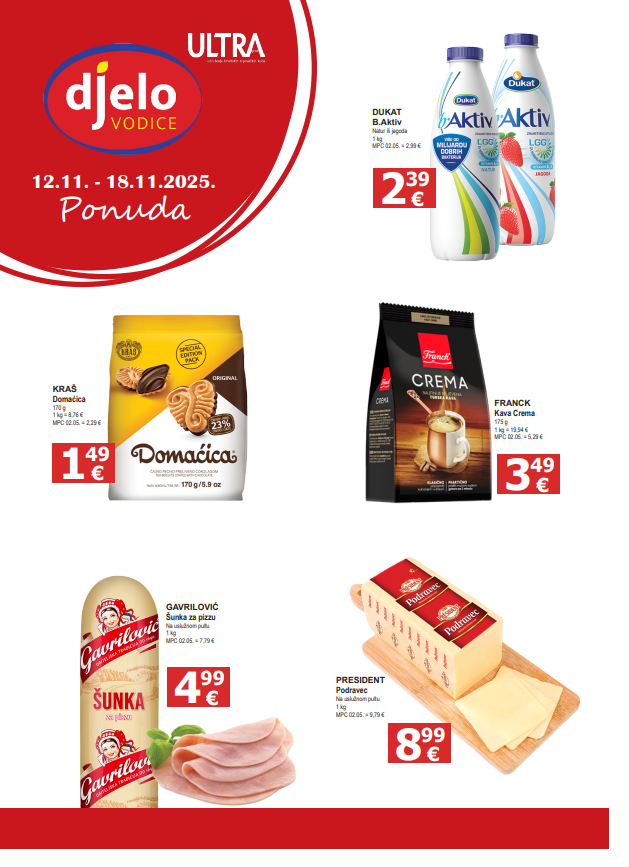 Djelo Vodice tjedna ponuda 12.11. - 18.11.2025.